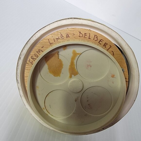 Musical Figurine Girl In Yellow With White Cat Schmid Welcher Vintage 70's - Picture 8 of 11